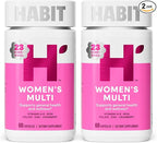 Habit Womens Multi Supplement 2 Pack (120 Capsules) - New Look, Supports General Health & Wellness, 23 Essential Vitamins and Minerals, Fruit extracts, Folate, Iron, B12, Biotin, Non-GMO