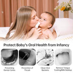 Toddler & Baby Dry Wipes, Premium 0-36 Months Tooth and Gum Wipes, Upgrade Tongue Cleaner for Infant & Newborn, 60 Count