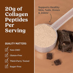 Bulletproof Chocolate Collagen Peptides Powder with MCT Oil, 14.3 Ounces, Grass-Fed Collagen Protein for Skin, Bone and Joint Support, Pasture Raised, No Added Hormones