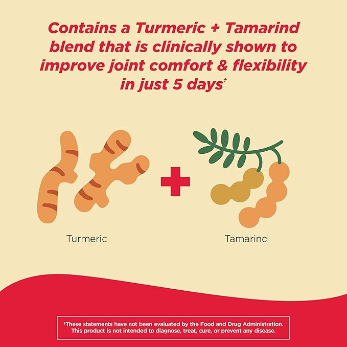 Tylenol Proactive Support* Muscle & Joint Supplements + Stress, Drug Free, Tamarind + Turmeric Supplement and Sceletium Extract to Improve Joint Comfort & Flexibility 30 ct