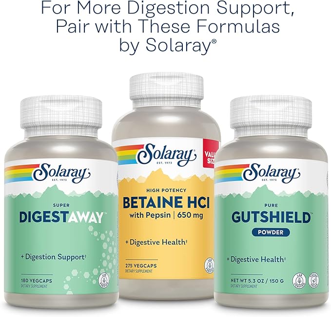 SOLARAY Pancreatin 1300, Pancreatic Digestive Enzymes with Protease, Amylase and Lipase, Plus Papain - Digestion Health Support, Lab Verified, 60 Day Guarantee, 90 Servings, 90 VegCaps
