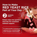 MEENCCD 2 Pack Red Yeast Rice with CoQ10 Gummies, Red Yeast Rice Supplement with Coenzyme Q10 for Overall Well-Being, Sugar Free, Vegan, Raspberry Flavor, 120 Count