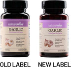 NatureWise Odorless Garlic Pills - with Royal Bee Jelly & Pollen - Herbal Supplement for Heart Health + Immune System + Antioxidants - Gluten Free, Non-GMO - 60 Softgels [2-Month Supply]