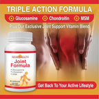 Neuro Health Joint Formula with Glucosamine, Chondroitin and MSM, 60 Capsules (1 Bottle) Turmeric/Joint Support Supplement for Bones, Back, Knees, Hands/Used for Cartilage & Joint Support