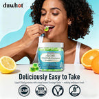 duwhot Vegan Omega-3 Gummies for Women, Algae DHA & EPA 1000mg, with CoQ10, Astaxanthin, Fish Oil Supplement Alternative for Adults, Heart & Brain Health, 60 Count