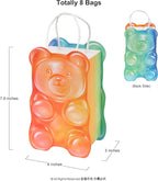 Cheerland Candyland Favor Bag Gummy Candy Bear Birthday Party Treat Bags for Candy Summerween Kids Baby Shower Sweet Dessert Table Decorations Gift Bags for Colorful Cute Party Decoration 4 Pcs