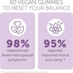 Menopause Supplements for Women | Menopause Gummy Vitamins | Relief for Hot Flashes, Night Sweats & Mood Swings | Helps Sleep Disruptions & Brain Function | 60 Vegan Gummies