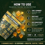 Mullein Gummies, 8-in-1 Natural Herbal Blend, Pineapple Flavor, 60 Count, Respiratory Support Supplement with Elderberry, Vitamin C, Ginger Root