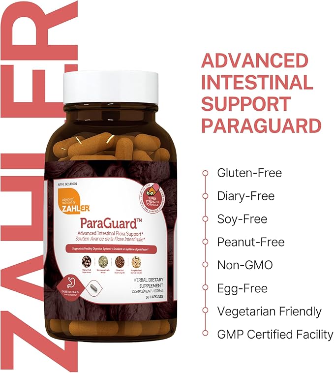 Zahler - ParaGuard Capsules - Gut Health Supplement - Formula has Wormwood, Garlic Bulb, Pumpkin Seed, Clove & More - Natural Support for Humans - Certified Kosher 30 Count