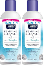 Monistat Boric Acid Feminine Wash, Fragrance-Free Intimate Wash for Women with Gentle pH-Balanced Formula, 16 Fl Oz (Pack of 2)