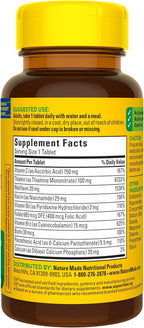 Nature Made Super B Complex with Vitamin C and Folic Acid, Dietary Supplement for Cellular Energy Support, 60 Tablets, 60 Day Supply