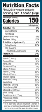 Vega All in One Nutrition Organic - 20g Plant-Based Pea Protein, Unsweetened, 20 Servings, Vitamins A & C, Probiotics, Greens, Vegan, Keto, Gluten Free, 26.9oz (Packaging May Vary)