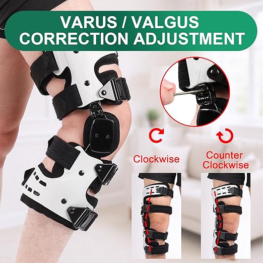 OA Unloader Knee Brace, Support for Arthritis Pain, Osteoarthritis and Bone on Bone Knee Joint Pain, OA Knee Brace Adjustable Metal Medial & Lateral Knee Support