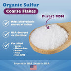 KALA HEALTH MSMPure Coarse MSM Powder Flakes – US-Made MSM for Joint Health, Skin Appearance, and Hair & Nail Support – 10 lb, Organic Sulfur