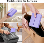 FYY Daily Pill Organizer,7 Compartments Portable Pill Case Travel Pill Organizer,[Folding Design] Large Pill Box for Purse Pocket to Hold Vitamins,Cod Liver Oil,Supplements and Medication-Purple