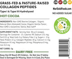 MariGold Grass-fed Collagen Peptides Powder Hot Cocoa 1LB - 100% Pure, Type I & III Bovine Hydrolyzed Collagen, Non-GMO, Hormone Free, Soy Free, Gluten Free, Dairy Free, Keto-Friendly
