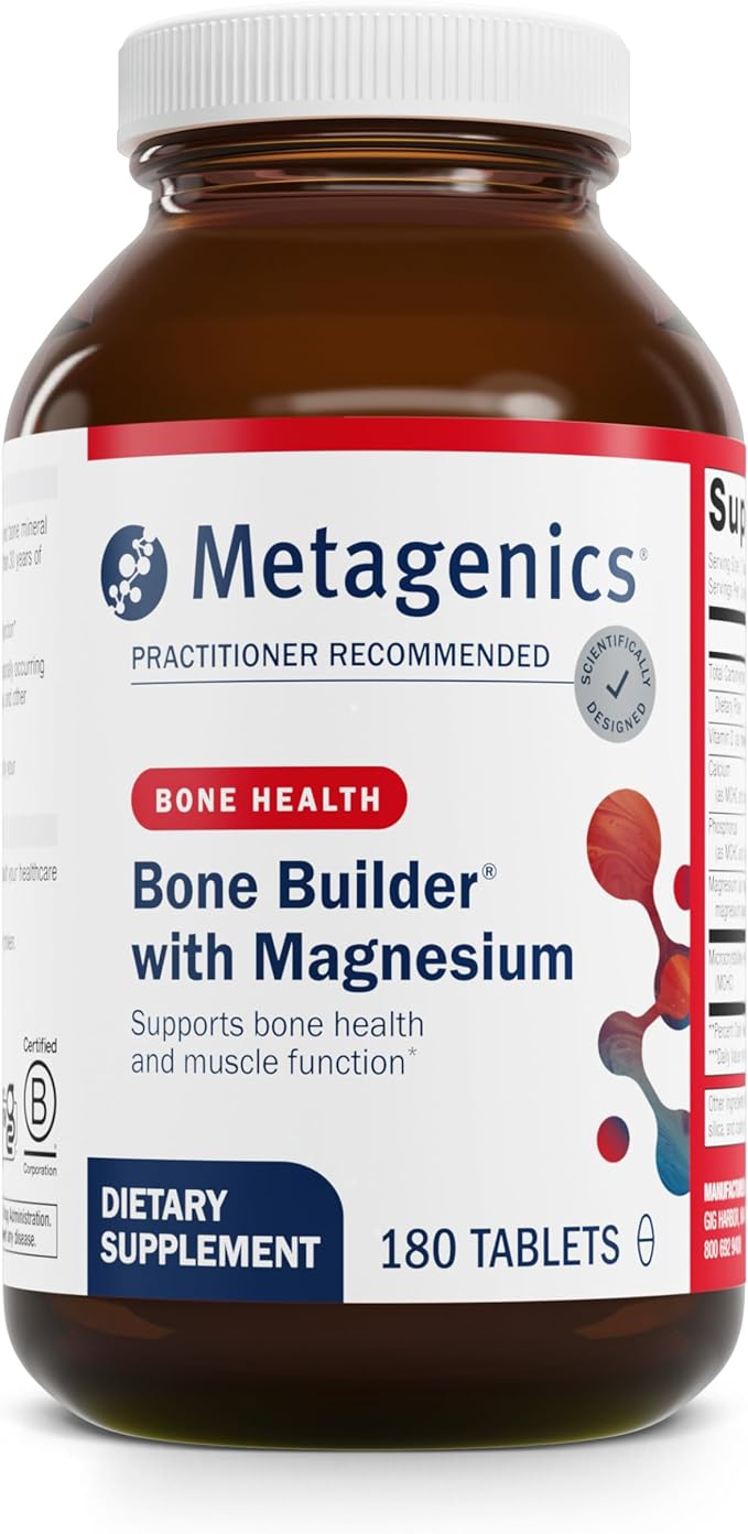 Metagenics Bone Builder with Magnesium - for Comprehensive Bone Strength & Wellness* - with Calcium, Vitamin D & Chelated Magnesium for Quick Absorption - Non-GMO & Gluten-Free - 180 Tablets