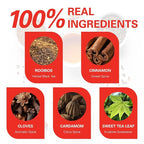 WT WEETEE Rooibos Chai Tea Bags, South African Red Tea with Cinnamon, Cloves, Cardamom, Natural Caffeine-free Herbal Tea, 50 Counts Spiced Rooibos Tea