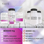VAITE Glutathione Whitening Pills - Dark Spots & Acne Scar Remover - 90000mg - Vegan Skin Bleaching Pills with Anti-Aging & Antioxidant Effect - 120 Capsules (2 Pack)