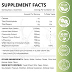 2 Pack Organic Valerian Root Gummies, Herbal Supplements for Calm & Relaxation, Natural Sleep Support for Adults & Kids, Melatonin Free, Vegan, Non-GMO, Gluten Free, Apple Flavor, 120 Count