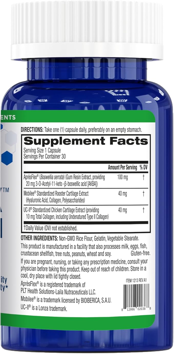 BioTrust Joint 33X Advanced 3-in-1 Joint Support Supplement - Healthy Flexibility, Mobility Relief & Comfort - Boswellia Serrata, Type II Collagen, Hyaluronic Acid - 30 Capsules