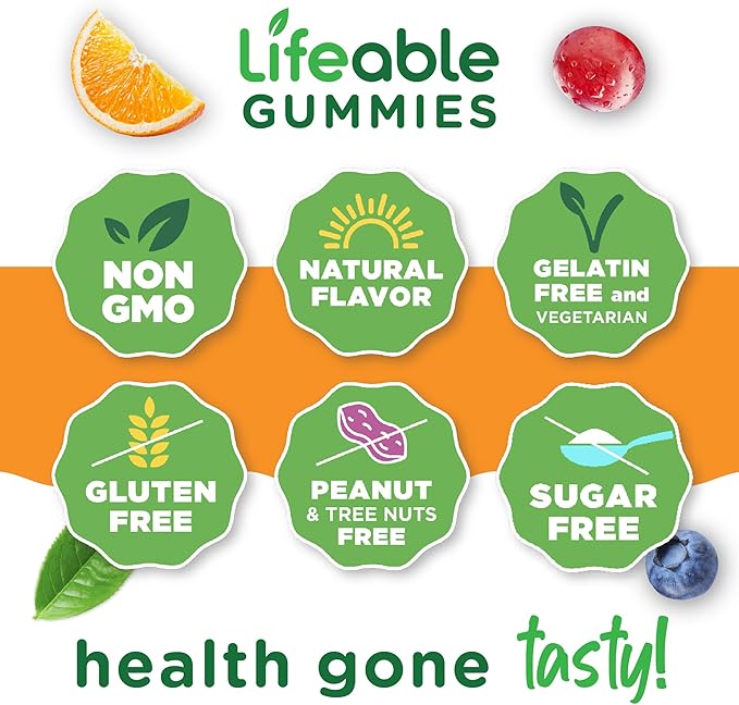 Lifeable Sugar Free Womens Multivitamin Gummy | with Iron and 18 Essential Vitamins and Minerals | Great Tasting Multivitamin for Women Gummies | 90 Gummies