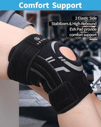 ABYON Knee Brace for Men & Women – Adjustable Knee Support for Meniscus Tear, ACL, MCL & Arthritis – Neoprene Patella Stability Wrap with Side Spring Stabilizers & Patella Gel Pad for Pain Relief & Injury Recovery – See How to Size Video Before Ordering
