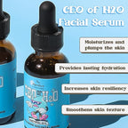 Purifect CEO of H20 Hyaluronic Acid Facial Serum - Ultra Hydrating & Moisturizing Serum for Face, Balances Skin Texture, Vitamin E for Antioxidant Support, Vegan Skincare, Cruelty Free - 1 fl oz
