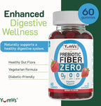 YumVs Sugar Free Fiber Gummies for Adults – 4g Prebiotic Fiber Supplement Gummies for Gut & Digestive Health – Keto Friendly, Vegan, Gluten Free, Non-GMO – Great Tasting Berry Flavor – 60 Count