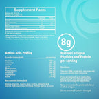 Liquid Marine Collagen Peptides for Women Men – 8000mg Hydrolyzed Collagen Liquid Supplement with Biotin & Vitamins for Hair Growth, Skin, Nails & Joints, Lemon Flavor, Sugar-Free, 14 Sachets