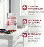 Protein Gummies,20g Protein Per Bottle, Sugar-Free, Mixed Berry Flavor, Low Calorie Vegan Protein Snack, Gluten & Soy Free, On-The-Go Nutrition,60 Gummies (red)