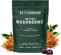 Betterbrand BetterMushrooms Nootropic Gummies - Supports Better Gut Health, Cognitive Function, Mental Clarity with 10 Functional Mushrooms - 60 Gummies - Raspberry Flavor - Pack of 1