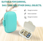 2 Pack Pill Case Organizer,Travel Pill Box with Label, Daily Medicine Organizer Case, Waterproof Pocket Container Case, Portable Pink Supplement Case Medicine Container Compact for for Vitamin
