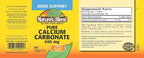 Nature's Blend Pure Calcium Carbonate 600 mg 100 Tabs (1684)