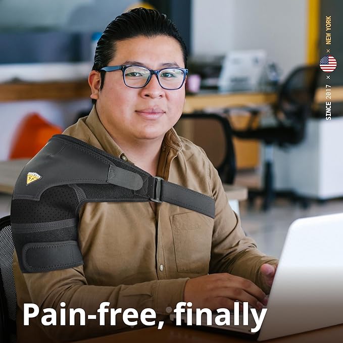 FIGHTECH Shoulder Brace for Torn Rotator Cuff for Men and Women - Support & Pain Relief (Black-XXL)