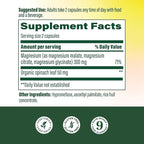 MegaFood Magnesium Glycinate, Citrate, Malate 300mg Supplement - Highly Absorbable Blend to Support Heart, Nerve Health & Relaxation, Triple Magnesium Complex Supplement, 60 Capsules (30 Servings)