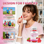 Potassium Gummies for Adults, Potassium Chloride 1200mg, Potassium Supplement for Women & Men, Supports Electrolyte Balance & Muscle Health, Sugar-Free, Raspberry Flavor, 60 Count