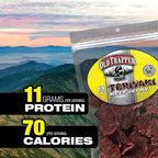Old Trapper Beef Jerky, Teriyaki 8 Ounce Individual Pack, Tender Meat Snack for Lunches or Between Meals, 11 Grams of Protein, Zero Grams of Fat, and 70 Calories per Serving (Pack of One)
