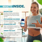 Diuretic Water Pills - Water Flush - Bloating Relief for Women & Men, Swelling & Water Retention | Natural Green Tea, Dandelion Leaf & Cranberry Detox, Water Weight Support, 50 Caps