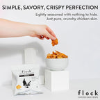 Flock Keto Chicken Skin Chips – Original Flavor, Low Carb, High Protein, Gluten-Free Chicken Crisps, Keto Snack, Low Carb Chips, Protein Crackers, Diet Snacks, 8-Pack (1oz)