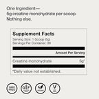 Momentous Creatine Monohydrate Powder - Creatine Powder - Supports Strength, Lean Muscle, & Recovery for Men & Women - NSF Certified for Sport - 5 g per Serving - 30 Servings