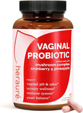 Vaginal Probiotics for Women - pH Balance, Healthy Vaginal Odor, Vaginal Flora, Yeast Balance, Immune Support - Prebiotics & Lactobacillus Probiotic, Mushroom, Cranberry, Pineapple, 60 CT
