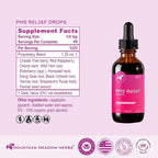 Mountain Meadow Herbs PMS Relief Drops | Liquid Herbal Supplement for Menstrual Period Discomfort | Hormonal Support for PMS Cramps, Mood Swings & Acne with Chaste Tree Berry (Vitex) & Wild Yam 2oz