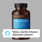 Amazon Elements Calcium plus Vitamin D, 500mg with D2 600IU, Vegan, Supports Strong Bones, 65 Tablets (Packaging may vary)