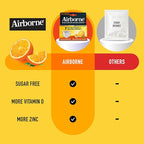 Airborne Immune Support Effervescent Tablets, Zesty Orange Flavor - 10ct with 1000mg Vitamin C + Vitamins A, D, E, Zinc, Selenium, Manganese & Herbal Blend - Sugar‑Free, Gluten‑Free