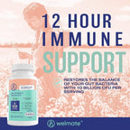 WELMATE - Daily Probiotic Supplement (200 Capsules) Saccharomyces Boulardii 500mg - 24/7 Digestive Support, Immune Support - 10 Billion CFU - Over-The-Counter Medication - Vegan, Gluten Free, Non GMO