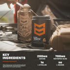 MTN OPS Ignite Sugar Free Energy Drink Powder with 200mg Caffeine, Nootropic Blend for Energy, Focus & Endurance, L Arginine & L Citrulline Pre Workout, 45 Servings, Peach Zing