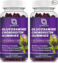 Glucosamine Chondroitin Gummies - 2- Pack, Extra Strength 1500mg Glucosamine with MSM & Elderberry, Flexibility Support, Best Cartilage & Immune Support Supplement for Men and Women - 120 count