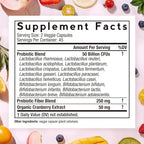 Doctor's Recipes Women's Probiotic, 90 Caps 50 Billion CFU 16 Strains, with Organic Cranberry, Digestive Immune Vaginal & Urinary Health, Shelf Stable, Delayed Release, No Soy Gluten Dairy