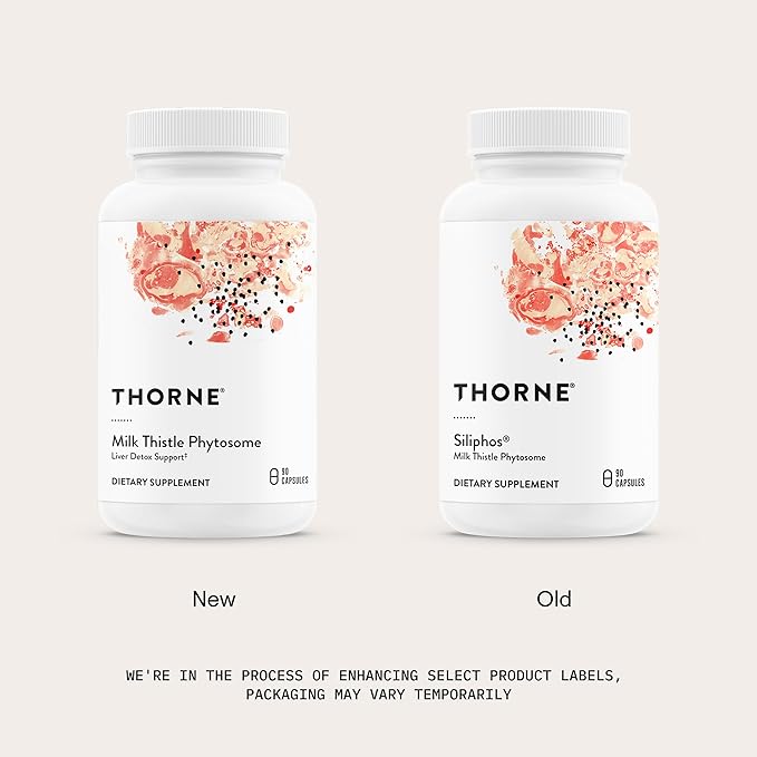 THORNE - Milk Thistle Phytosome (Formerly Siliphos) - Botanical Extract Complex for Antioxidant and Liver Support* - Third-Party Certified - Gluten, Dairy & Soy-Free - 90 Capsules